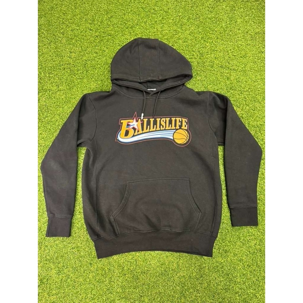 Ballislife The Answer 76ers Hoodie Mens Small Black‎ Basketball Graphic Outdoor